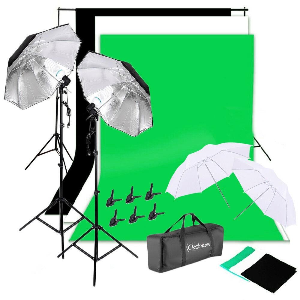 Photography Umbrella Lighting Kit - Набор осветительного оборудования для фотостудии: зонт,