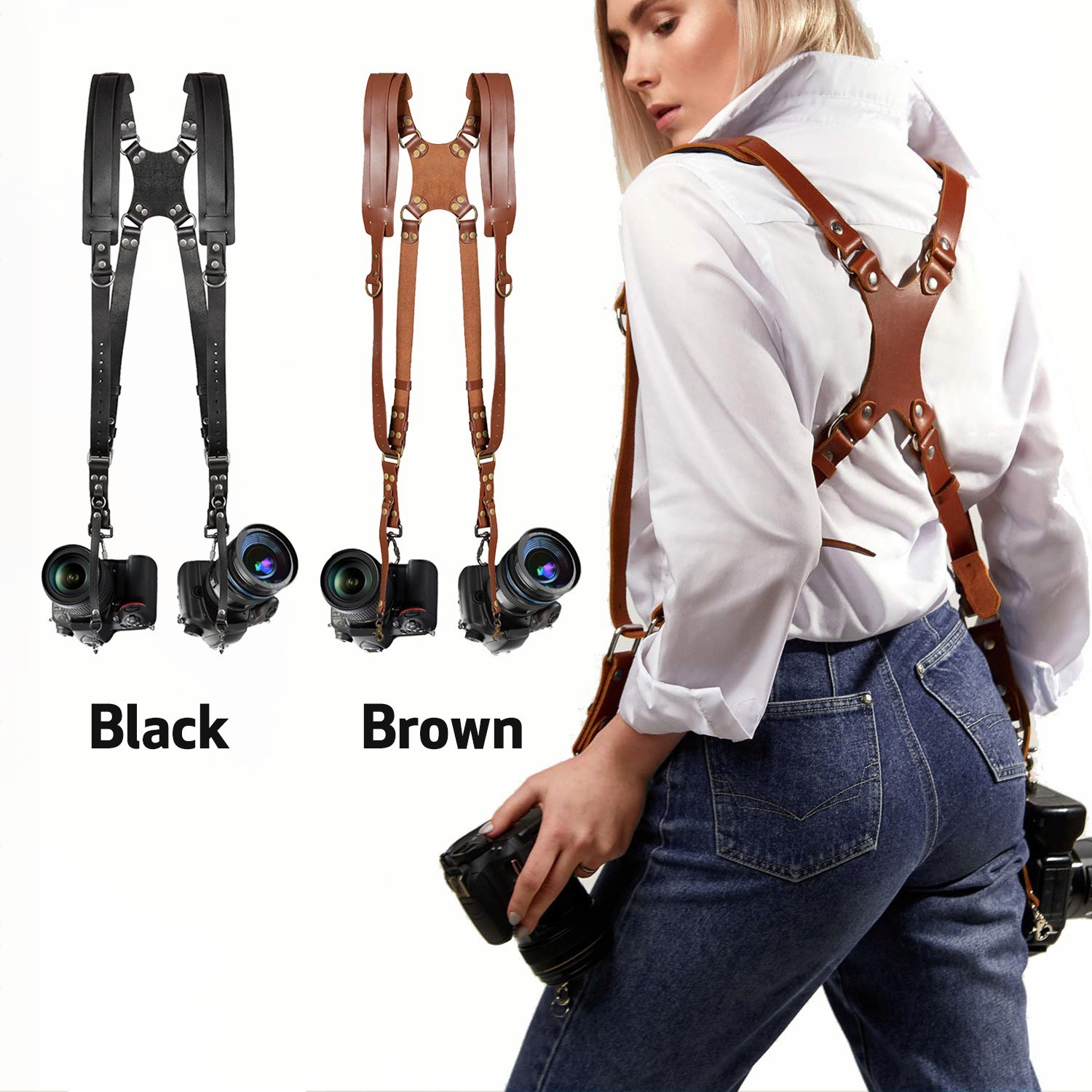 Кожаный регулируемый плечевой  – обзор и цена Camera Strap Leather